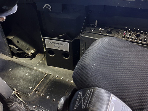 Cockpit Document Stowage Box
