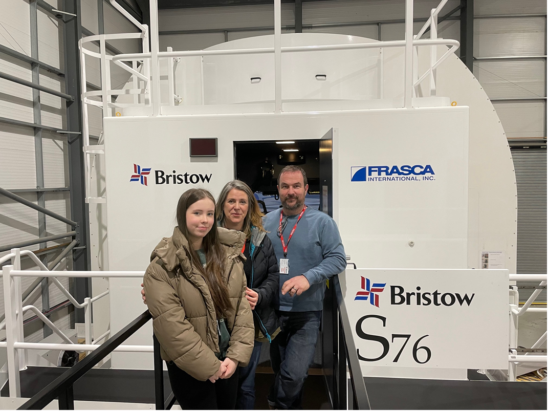 Francesca, along with her mom and dad